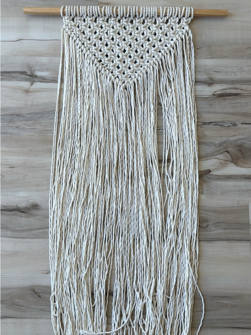 Handmade Macramé Wall Hanging in Natural Cream